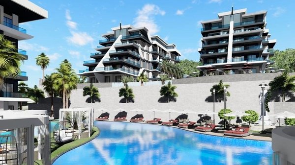 Moderní byty ve výstavbě na prodej v Turecku, Alanya - Oba - 1