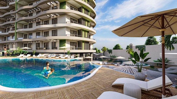 Alanya - Avsallar'da inşaat halinde daireler - 1