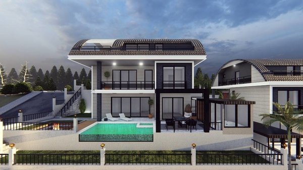  Moderne Luxusvilla zu verkaufen in Alanya Bektaş Türkei - Meerblick - 27