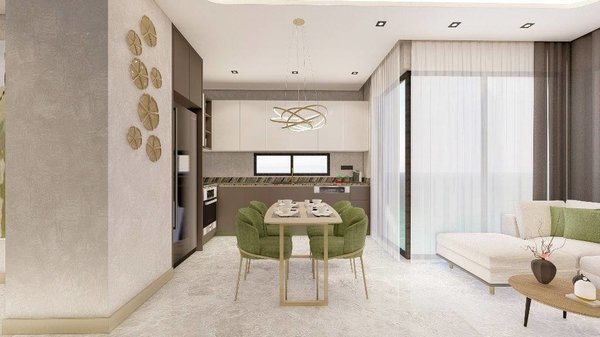 New apartments under construction for sale with beautiful panoramic views, Alanya - Kestel - 7