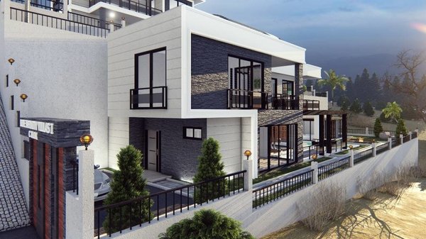  Modern luxury villa for sale in Alanya Bektaş Turkey - sea view - 4