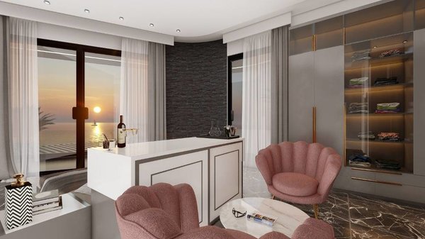 Alanya - Kargıcak'ta yeni inşa edilmiş deniz manzaralı villalar - 12