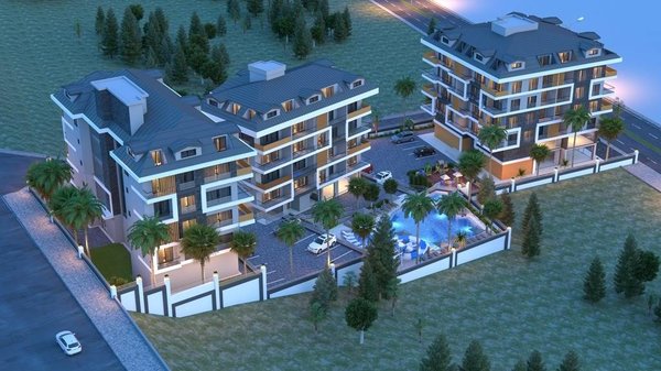 New sea view apartments under construction for sale in Alanya - Hasbahçe - 14