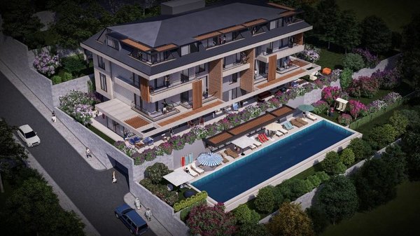 Neue Wohnungen mit Meerblick im Bau zum Verkauf in Alanya - Bektaş - 5