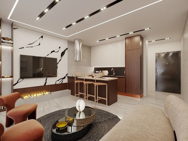 Alanya - Konaklı'da sahile sadece 400 m mesafede inşaatı devam eden yeni daireler - 5