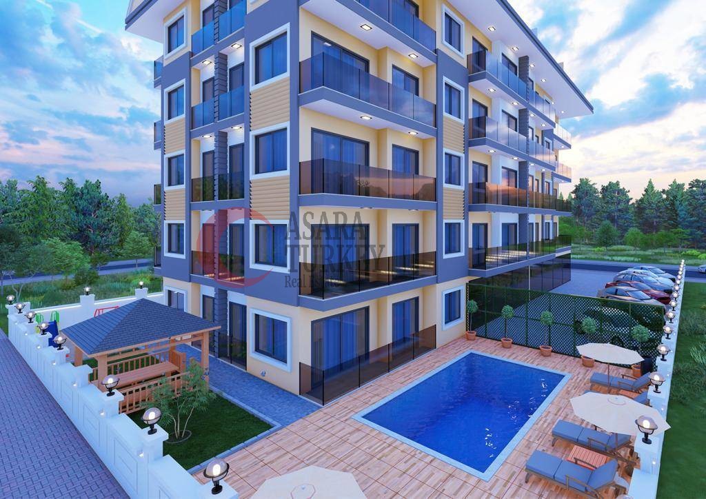 Alanya merkezde plaja sadece 150 metre mesafede inşaat halindeki daireler