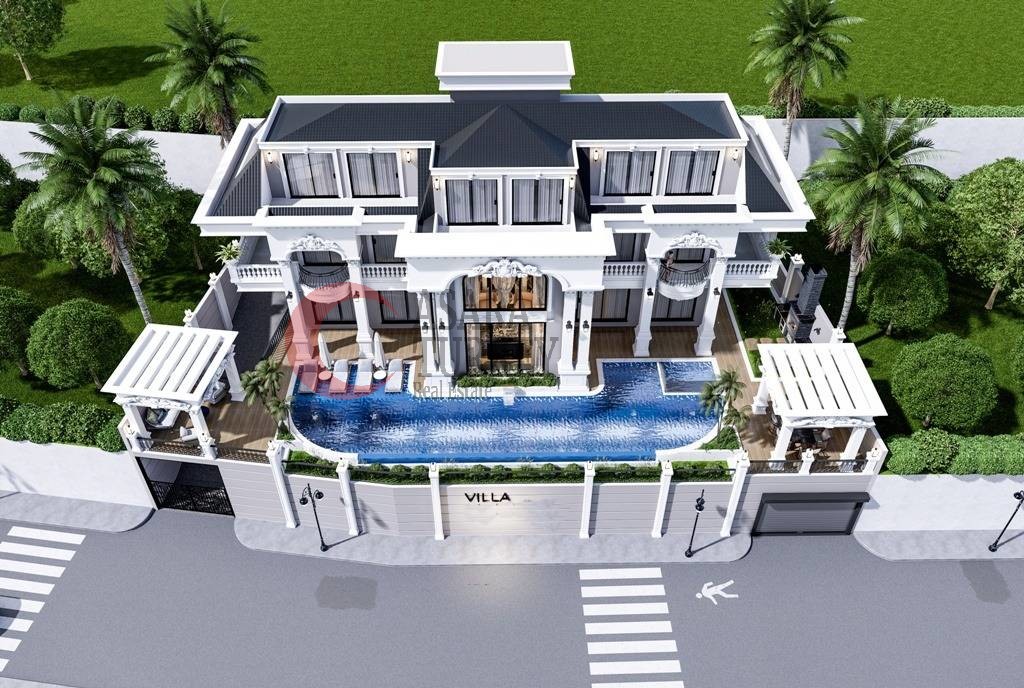 Moderní 7-izbová vila ve výstavbě Alanya - Kargicak